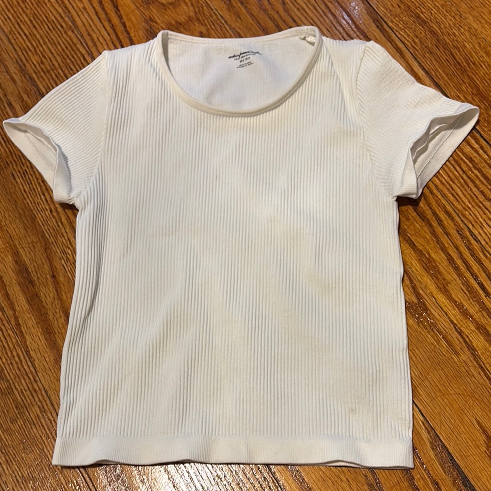 Ribbed seamless short sleeve